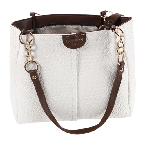 BESPORTBLE Handtasche Geflochtener Geldbörse Clutch-handtasche Portemonnaie Frauenwachbeutel Schulterhandtaschen Trendige Stylische One-shoulder-tasche Weiß Pu- von BESPORTBLE