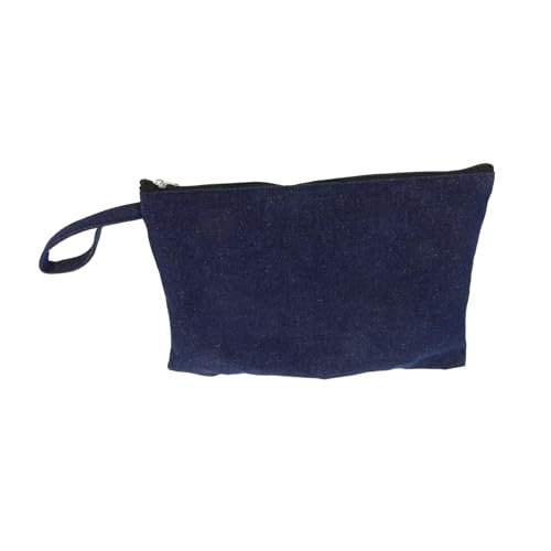 BESPORTBLE Handtasche geldbörse Kosmetiktasche Frauen Clutch Makeup Tasche Handgelenktasche für Damen Beauty-Tasche Armbandtasche Make-up-Organizer-Tasche Stickerei Tasche Cowboy Blue von BESPORTBLE