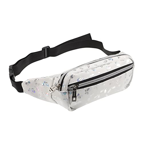 BESPORTBLE Pack Handy Aufbewahrungstasche Gürteltasche Für Damen Crossbody Laufzubehör Für Damen Holografisch Hüfttasche Für Gürtel Lauftaschengürtel Für Damen Mädchen Bote Pu Weiß Laufgürtel von BESPORTBLE