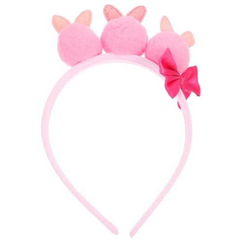 BESPORTBLE Hasenbommel Stirnband Mit Hasenohren Blumenmuster Für Teenager Frauen Party Weihnachts Cosplay Haar Styling Zubehör von BESPORTBLE