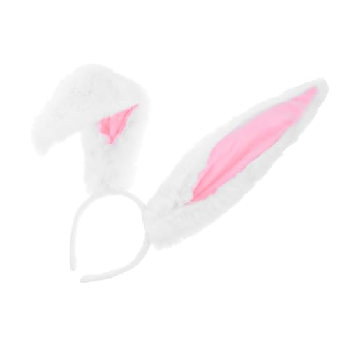 BESPORTBLE Osterstirnband Aus Kaninchen-plüsch Kaninchenfell-stirnband Häschenkopfbedeckung Pelziges Stirnband Accessoire Für Mädchen Und Erwachsene Dekoration Für Cosplay Und Party von BESPORTBLE