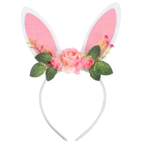 BESPORTBLE Hasenohren Stirnband Party Kopfschmuck Kaninchenohren Haarband Osterhasen Stirnband Hasenohren Haarband Party Kopfbedeckung Osterparty Zubehör Osterhasen Haarspangen Rosa von BESPORTBLE