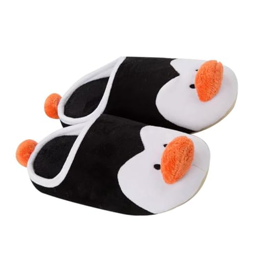 BESPORTBLE Hausschuhe Cartoon Pinguin Flauschige Indoor Slipper Warm Gefüttert Rutschfest Weiche Fleece Hausschuhe Winter Geschenk für Mädchen Jungen Weihnachten Zufällige Zufällige Farbe von BESPORTBLE