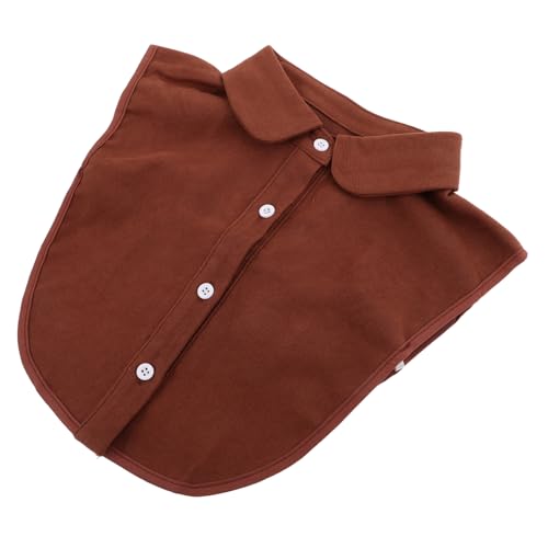 BESPORTBLE Hemd mit falschem Kragen Rüsche zerzaust elegant Stilvoll Blau gebändert -Hemdkragen für falsches Kragen für - für Polyester Brown von BESPORTBLE