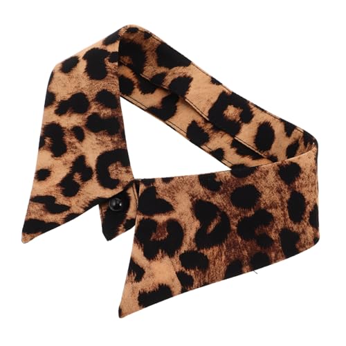 BESPORTBLE Hemdkragen mit Leopardenmuster Falscher Kragen für falsches Fake-Kragen für Damenhemden Kunstkragen Fake-Kragen abnehmbar Hemd mit Fake-Kragen Chiffon von BESPORTBLE