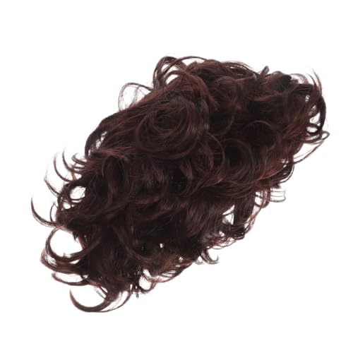 BESPORTBLE Herren Afro Lockige Perücke Braun Natürlich Wirkend Atmungsaktiv Kurz für Business Cosplay Party Leicht Stylbar Realistische Haarpracht zur Abdeckung von Glatze von BESPORTBLE