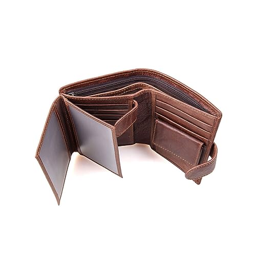 BESPORTBLE Bifold-geldbörse Für Herren Echtes Retro-Design Kartenhüllen Ausweis Und Bargeldfach Münzbörse Praktisch Für Kreditkarten Pässe Und Alltägliche Nutzung von BESPORTBLE