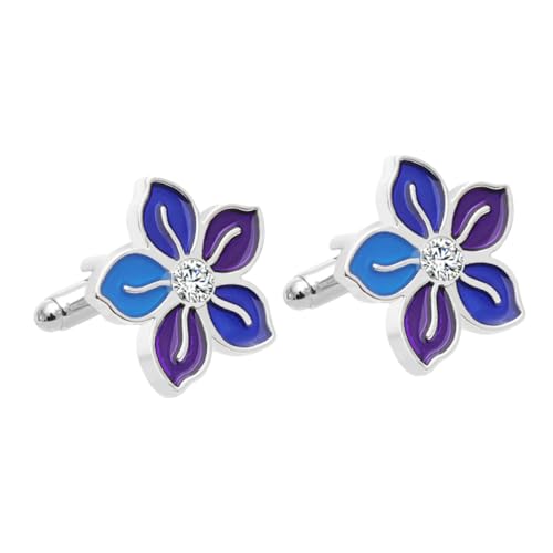 BESPORTBLE Herren Manschettenknöpfe Metall Blüten Design Langlebig und Vielseitig für Business Hochzeit und Alltag Klassische Hemd Accessoires von BESPORTBLE