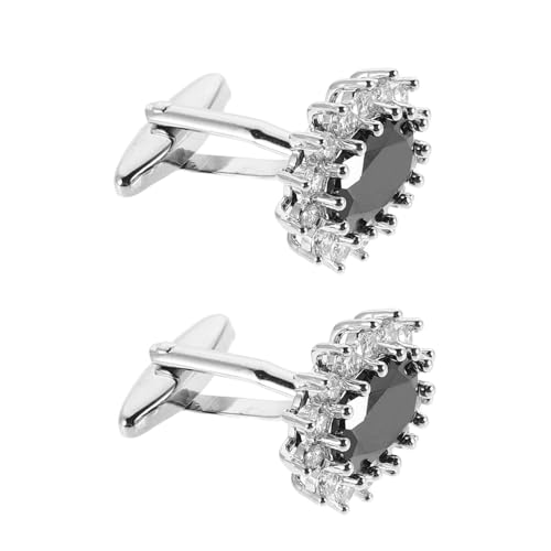 BESPORTBLE Herren Manschettenknöpfe mit Funkelnden Kristallen Französischer Manschettenstil als Tuxedo Accessoire für Business Hochzeit und Abschlussfeier von BESPORTBLE