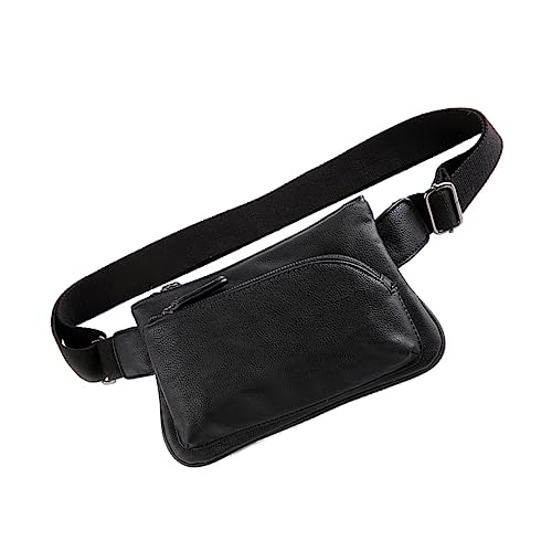 BESPORTBLE Herren PU Bauchtasche Casual Fanny Pack für Sport Reisen Outdoor Aktivitäten Verstellbare Hüfttasche mit Großem Stauraum Leicht Wasserabweisend von BESPORTBLE