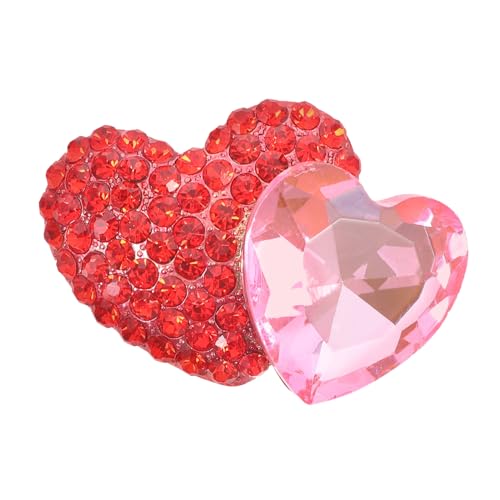 BESPORTBLE Herz Brosche Damen Strass Herz Anstecknadel Glänzende Schmuck Brosche für Kleid Pullover Schal Valentinstag Mode Accessoire von BESPORTBLE