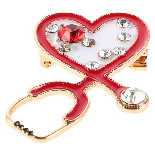 BESPORTBLE Herz Brosche mit Liebe Leichte Anstecknadel Legierung mit Strass für Bekleidung und Rucksack Accessoires für Damen von BESPORTBLE