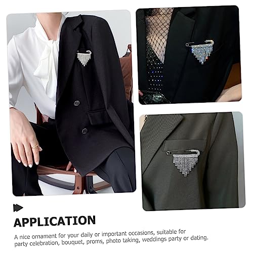 BESPORTBLE Herzförmige Brosche mit Quaste und Strasssteinen Anstecknadel für Damenkleidung Vielseitiges Accessoire für Kostüme Blazer Taschen und Festliche Outfits von BESPORTBLE