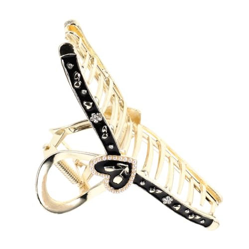 BESPORTBLE Herzförmige Haarklammer Mit Strasssteinen Zum Valentinstag Asiatische Haarspangen Baumelnde Haarnadel Mit -strasssteinen Zinklegierung Vintage-haarspange Für Frauen von BESPORTBLE