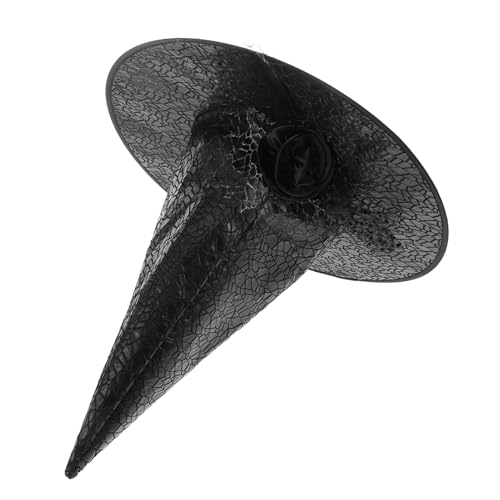 BESPORTBLE Hexenhut Mit Schleier Aus Netzgewebe Halloween-kopfschmuck Für Cosplay-events Gruseliges Party-zubehör Für Erwachsene Und Junge Mädchen von BESPORTBLE