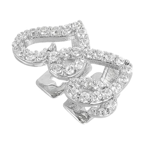 BESPORTBLE Hip Hop Teeth Grill Double Heart Design Kupfer Top Tooth Grill Cap Straßenszene Schmuck Party Bühnenauftritt Munddekor von BESPORTBLE