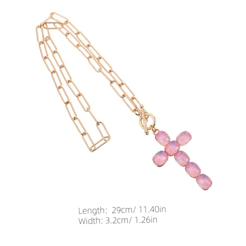 BESPORTBLE Kreuzkette Mit Anhänger Aus Kette Mit Kreuz Für Damen Und Herren Schlüsselbeinkette Mit Strass-details BESPORTBLE Kreuzkette Mit Anhänger Aus Kette Mit Kreuz Für Damen Und Herren Schlüsselbeinkette Mit Strass-details von BESPORTBLE