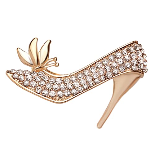 BESPORTBLE High Heel Brosche Strass Brosche Für Damen Funkelnde Anstecknadel Für Kleidung Hochzeits Und Party Schmuck von BESPORTBLE