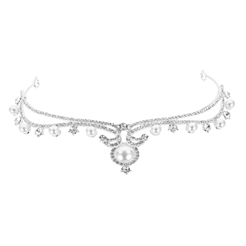 BESPORTBLE Hochzeit Tiara Brautkopfschmuck Mit Design Perlen Für Hochzeiten Abschlussbälle Stilvolles Haaraccessoire Für Damen von BESPORTBLE