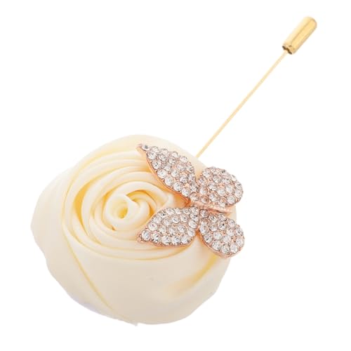 BESPORTBLE Hochzeitsanstecker für Männer Blumenbrosche mit Schmetterling Funkelnden Strasssteinen für Bräutigame und Besondere Anlässe Passt zu Anzügen und Macht Hochzeitsfotos Unvergesslich von BESPORTBLE