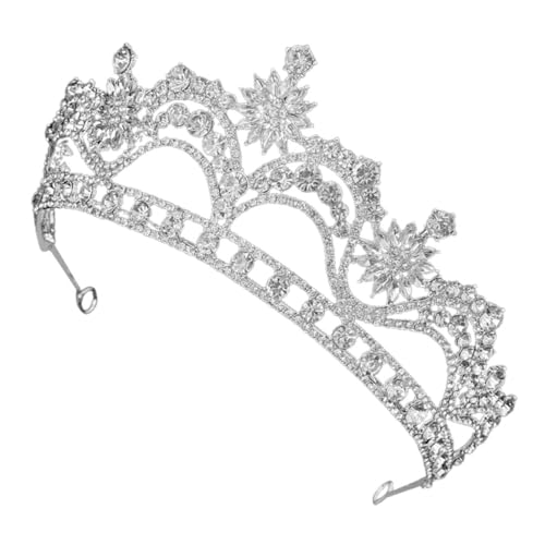 BESPORTBLE Krone Für Damen Hochzeitstiara Mit Strass Geburtstagstiara Brautkronen Stirnband Haarschmuck Für Frauen Tiara Hochzeit Brauttiara Kopfschmuck Für Hochzeit Damenkronen von BESPORTBLE