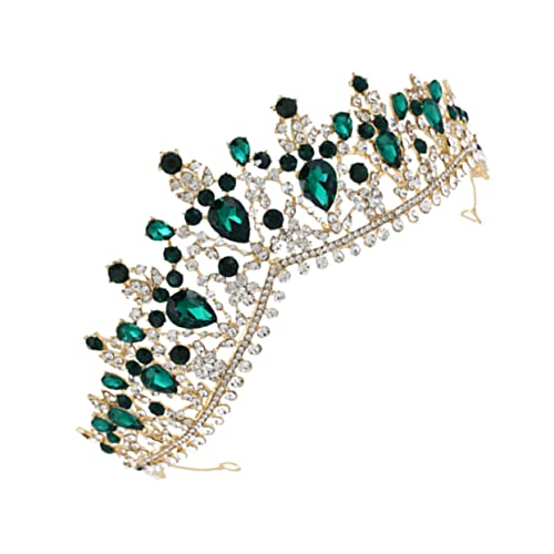 BESPORTBLE Hochzeitskrone Braut Diadem mit Farbigen Strasssteinen Eleganter Kopfschmuck für Damen Modisches Haarschmuck Accessoire für Fotoshootings und Festliche Anlässe Gold Grün BESPORTBLE Hochzeitskrone Braut Diadem mit Farbigen Strasssteinen Eleganter Kopfschmuck für Damen Modisches Haarschmuck Accessoire für Fotoshootings und Festliche Anlässe Gold Grün von BESPORTBLE