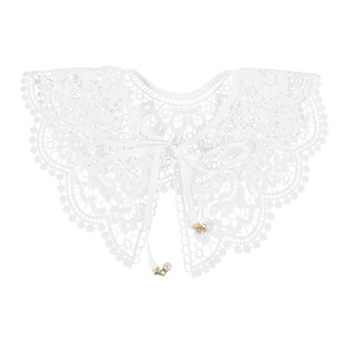 BESPORTBLE Hohlwaldstil Gefälschter Kragen Abnehmbarer Blusenkragen Falscher Hemdkragen Gefälschte Künstliches Halsband Aushöhlen Ausgehöhlter Kragen Kunstkragen Milchseide Weiß von BESPORTBLE