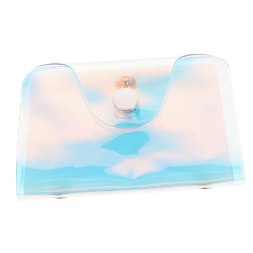 BESPORTBLE Holografischer Transparenter Kartenhalter Vielseitige Reisetasche Mit Fächern Für Ausweise Kreditkarten Und Kosmetik Für Reisen Und Shopping von BESPORTBLE