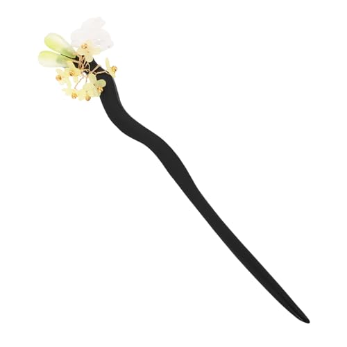 BESPORTBLE Holz Haarnadel mit Filigraner Blumenverzierung Handgefertigter Chinesischer Haarstab Holz Retro Design Haarnadel für Damen Vielseitig für Alltag und Festliche Anlässe von BESPORTBLE