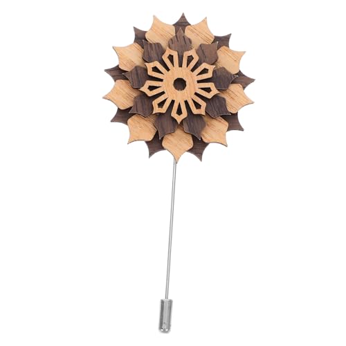 BESPORTBLE Blumennadeln Für Herrenanzüge Holz Broschen Für Jacken Stilvolle Anstecknadeln Als Dankeschön Blumen-anstecknadeln Für Taschen Leicht Tragbare Boutonniere-pins Für Herren von BESPORTBLE