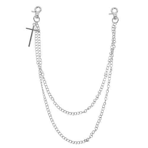 BESPORTBLE Hosenkette Punk mit Kreuzanhänger für Herren und Damen – Vielseitiges Jeans-Accessoire für Sommerfestivals und Partys von BESPORTBLE