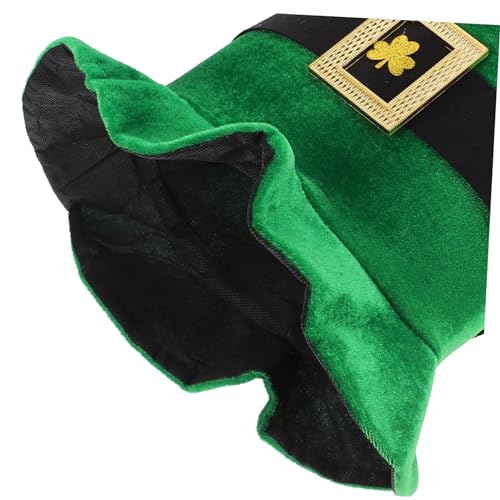 BESPORTBLE Irischer Patricks Day Samt Hut Grün Kleeblatt Klassisches Kostüm Accessoire Weicher Langlebiger für Party Festival Verkleidung von BESPORTBLE
