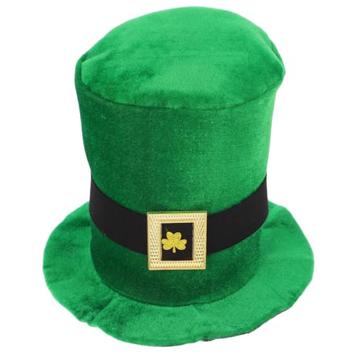BESPORTBLE Irischer St Patricks Day Samt Hut Grün mit Kleeblatt Kleines Party Accessoire Robustes Design Festliches Kostümzubehör für Damen und Herren Dekoration für Irische Feierlichkeiten von BESPORTBLE