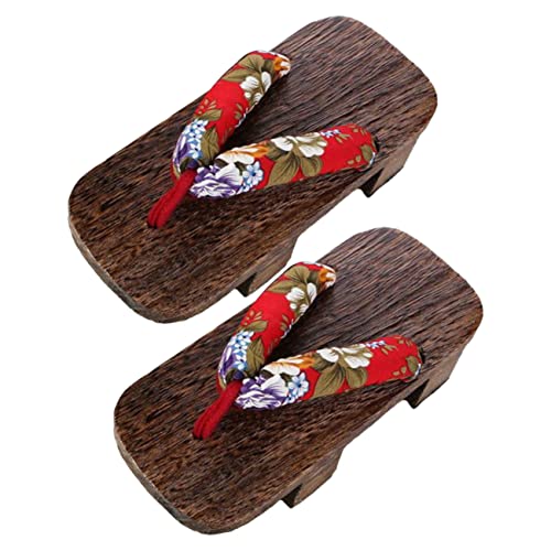 BESPORTBLE Japanische Clog Sandalen Damen Holz Hausschuhe Leicht Atmungsaktiv Indoor Outdoor Traditionelle Geta Schuhe für Wohnzimmer Küche Strand von BESPORTBLE