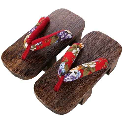 BESPORTBLE Japanische Holzclogs Damen Slipper Leicht Atmungsaktiv Bequeme Sandalen Traditionell Modisch Alltag Party Schuhe Geeignet von BESPORTBLE
