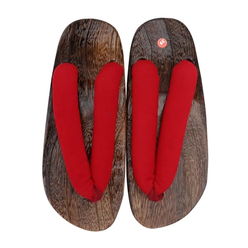 BESPORTBLE Japanische Holzclogs Herren Slipper Modisch Rutschfeste Sandalen Sommer Hausschuhe Flach Langlebig Stilvoll von BESPORTBLE