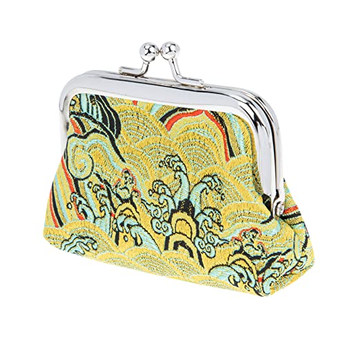 BESPORTBLE Jiangya Meerwasserheime-Münz-Brieftasche Beutel Stoff multifunktionale Aufbewahrungstasche Einfache Aufbewahrungstasche Kartentasche Kleine Kosmetiktasche Portemonnaie Vlies Gelb von BESPORTBLE