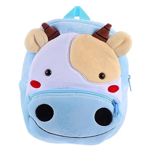 BESPORTBLE Junge Mädchen Rucksack Mit Tierdesign Für Kindergarten Plüschmaterial Vordertasche Für Snacks Und Spielzeug Verstellbarer Schultergurt Für Reisen Und Alltag von BESPORTBLE