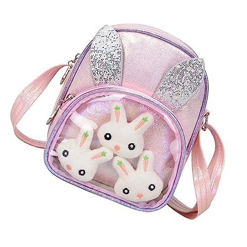 BESPORTBLE Junge Mädchen Umhängetasche Mit Cartoon-Kaninchen-Design Stylische Schultertasche Aus Pu-Material Hübsche Glitzer-Tasche Zum Einkaufen Und Reisen Für Süßigkeiten Und Andere Gegenst von BESPORTBLE