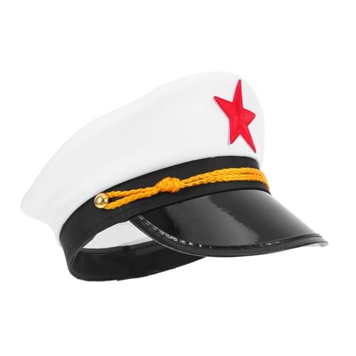 BESPORTBLE Yachtkapitän Hut Mit Schiffszeichen Stickerei Für Themen Party Cosplay Strand Hochzeit Halloween Kostüm Requisiten Für Erwachsene von BESPORTBLE