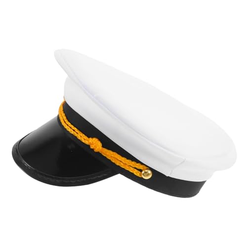 BESPORTBLE Yachtkapitänsmütze Für Party Und Cosplay Marineblauer Kapitänshut Für Männer Für Halloween Strandhochzeiten Und Themen von BESPORTBLE