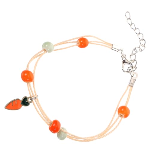 BESPORTBLE Karotte Armband Mädchen Armband Cartoon-Armbandschmuck Glockenarmbänder Mädchen Schmuck Armbänder Mädchen Kinderarmband für Mädchen Legierung Orange von BESPORTBLE