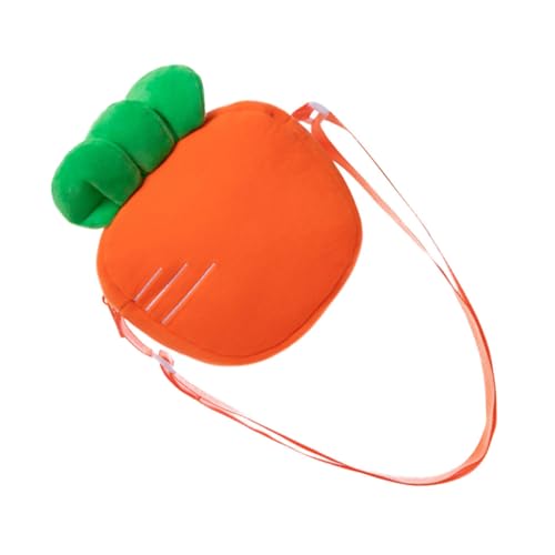 BESPORTBLE Karotten-Geldbörse Aufbewahrungstasche kreuzen Taschen Karikatur Schulter Karotten -Stoffbeutel Tasche in Karottenform Münzbeutel für Geldbörse im Karotten-Design Orange von BESPORTBLE