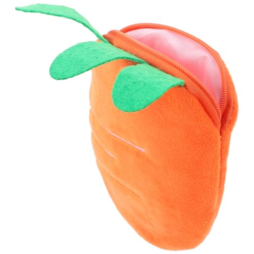 BESPORTBLE Karotten-geldbörse Geldbeutel Damen Machen Kosmetiktasche Schlank Kleine Geldbörse Süße Handtasche Reißverschluss Brieftasche Cartoon-geldbörse Keys Geldbörse Orange Stoff von BESPORTBLE