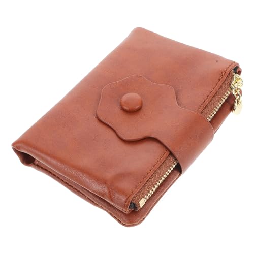 BESPORTBLE Kartenetui für Damen Geldbörse Damen klein Kartenetui Damen geldbörse für Frauen Damen geldbörse Vintage Geldbörse Kartenhalter Damen Geldbörse für Damen PU-Leder Light Brown von BESPORTBLE