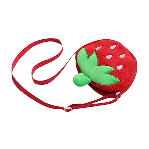 BESPORTBLE Erdbeerform Junge Mädchen Umhängetasche Aufbewahrungstasche Outdoor Junge Mädchen Reise Geldbörse Leichtgängiger Reißverschluss Große Kapazität Kleine Gegenstände Stauraum von BESPORTBLE