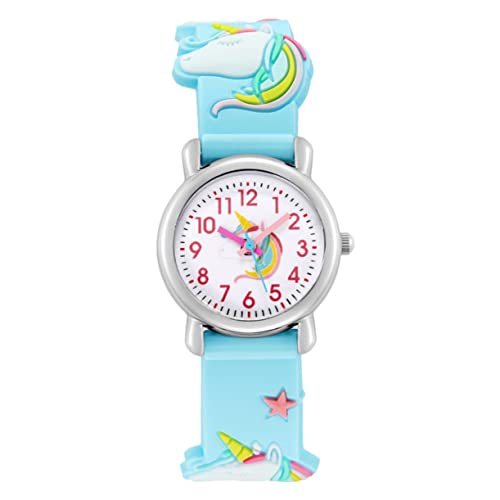 BESPORTBLE Kreative Kinderuhr Cartoon Einhorn Mädchenuhr Präzise Mechanik Exquisites Design Praktisch Langlebig Perfektes Für Junge Mädchen Geburtstag Schule Weihnachten von BESPORTBLE