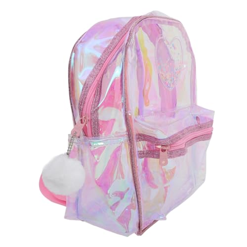 BESPORTBLE Rucksack Mit Herzmuster PVC Rucksäcke Für Damen Süße Mini-Tasche Für Stadionveranstaltungen von BESPORTBLE