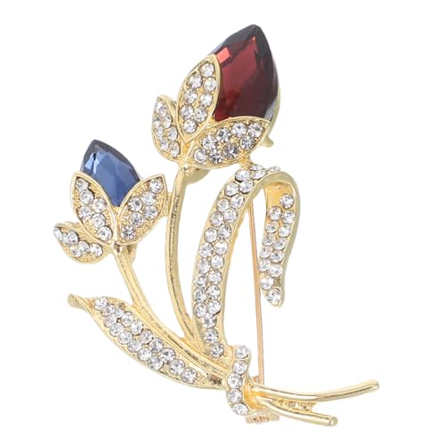 BESPORTBLE Blumenbrosche Mit Strass Vintage-schmucknadel Für Damenbekleidung Hochzeitsschmuck Und Festliche Anlässe Zarte Accessoires Mit Dekorativem Design von BESPORTBLE