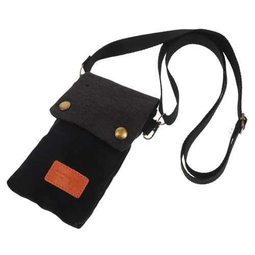 BESPORTBLE Kleine Crossbody Handytasche Damen Canvas Lagig mit Verstellbarem Tragegurt für Alltag und Reise Leichte Umhängetasche mit Mehreren Fächern für Handy Geldbörse und Kleinigkeiten von BESPORTBLE